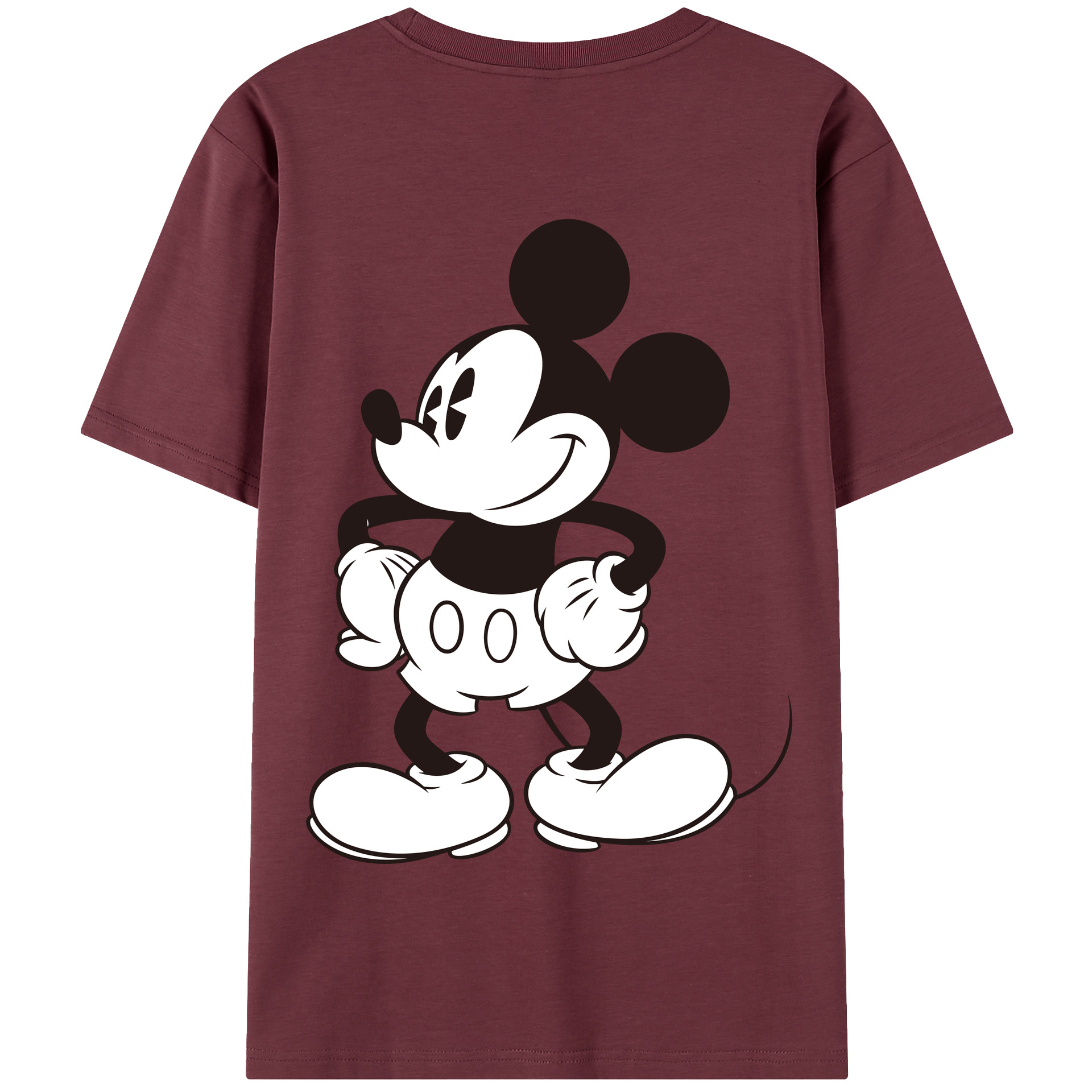 （画像用） ミッキーマウス Mickey Mouse 綿100％半袖Tシャツ（背面プリント）